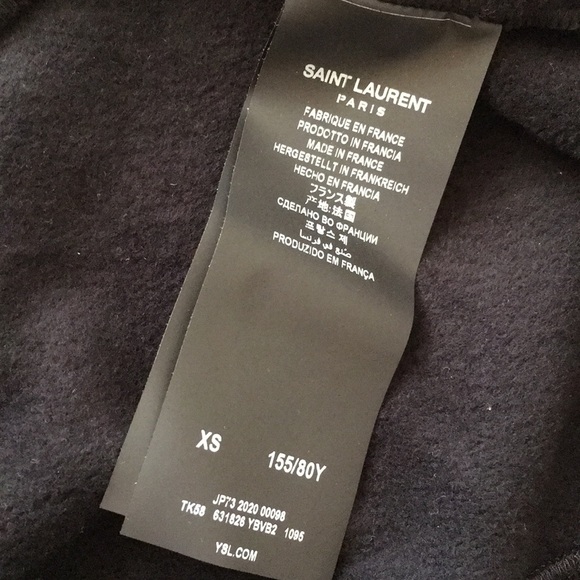 Saint Laurent Black 50’s Signature Hoodie XS - Picture 3 of 4